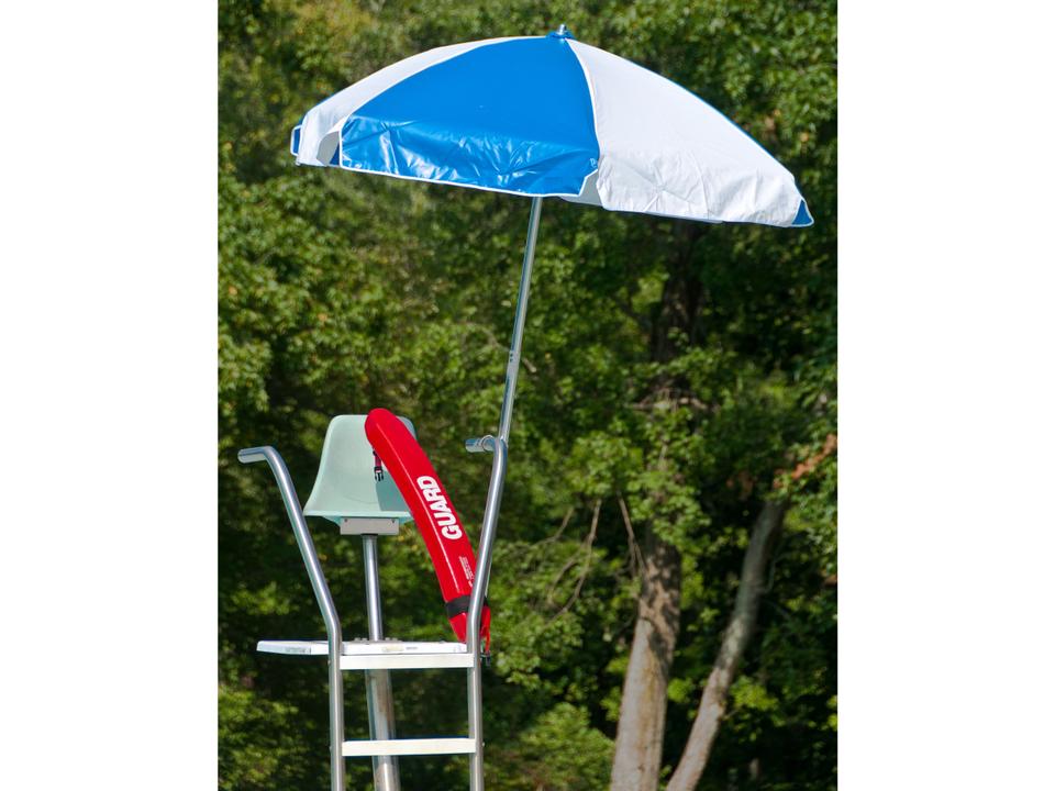 Lifeguard Quick Ship 6.5-Foot Hexagon Aluminum Outdoor Umbrella with Steel Ribs