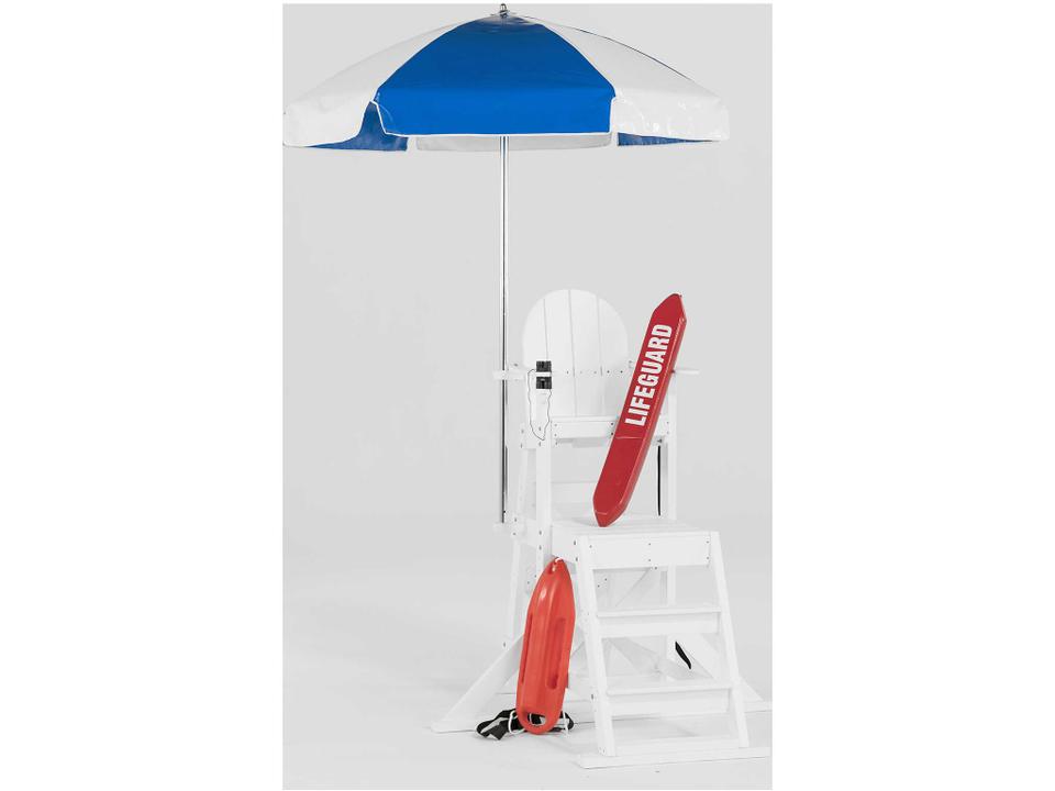 Lifeguard 6.5 Foot Hexagon Manual Tilt Patio Umbrella in Silver Anodized
