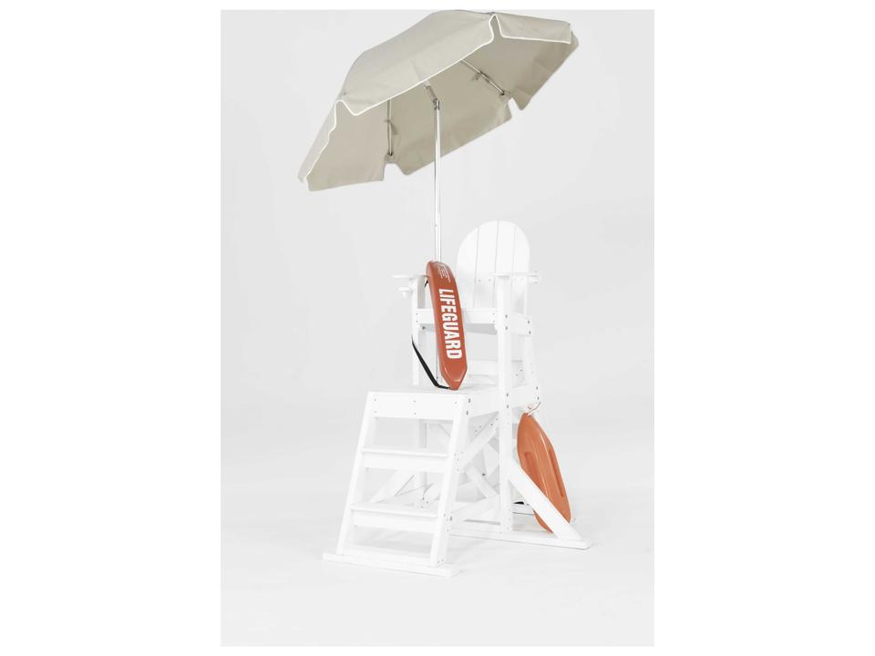 Lifeguard 6.5-Foot Hexagon Patio Umbrella with Push Button Tilt and Platinum Pole