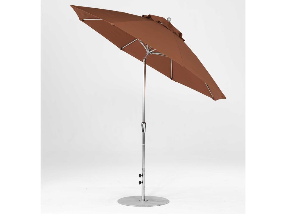 Frankford Monterey Custom Market Fiberglass 9 Foot Octagon Crank Auto Tilt Outdoor Patio Umbrella