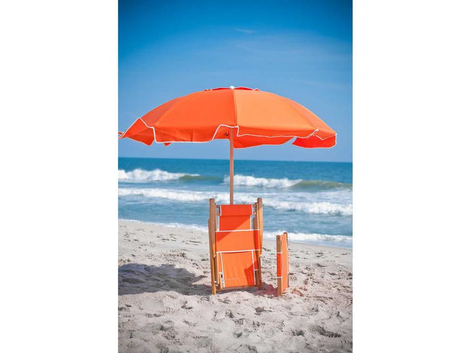 Oak Wood Beach Chairs Sling Patio Lounge Set