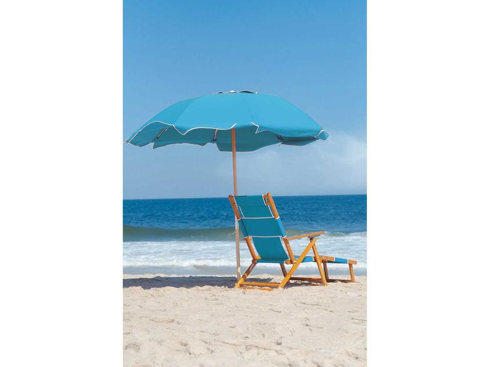 Oak Wood Beach Chairs Sling Outdoor Lounge Set