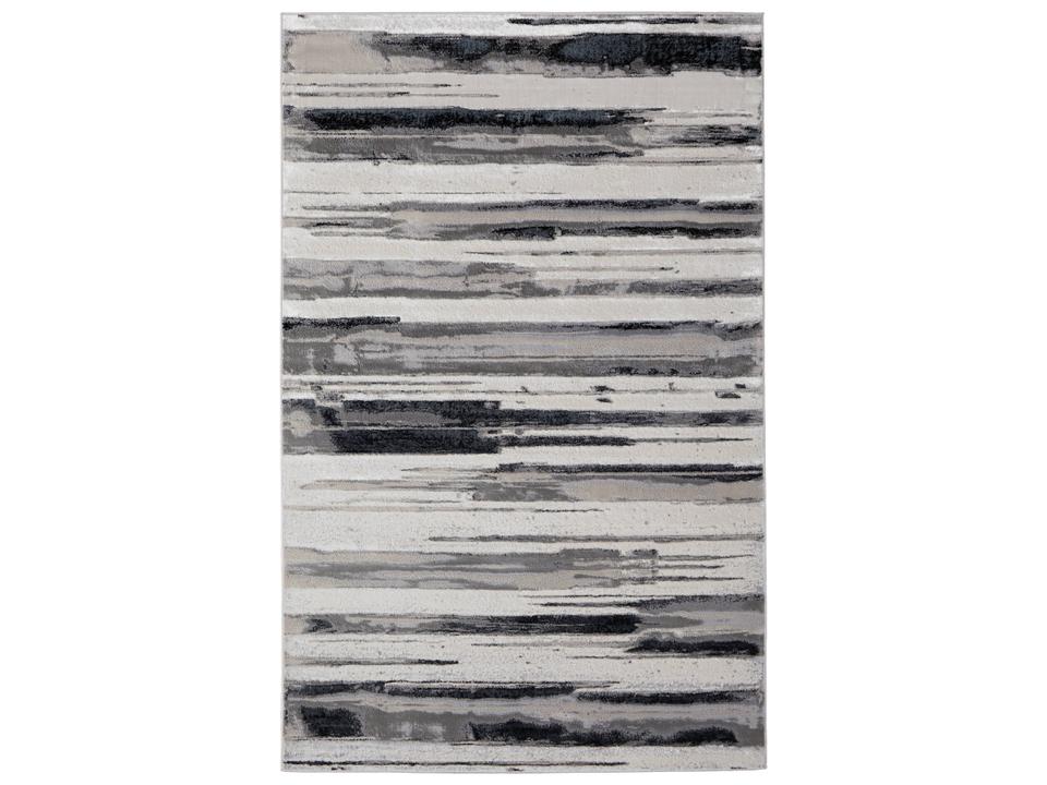 Micah Collection Area Rug Silver Gray Abstract