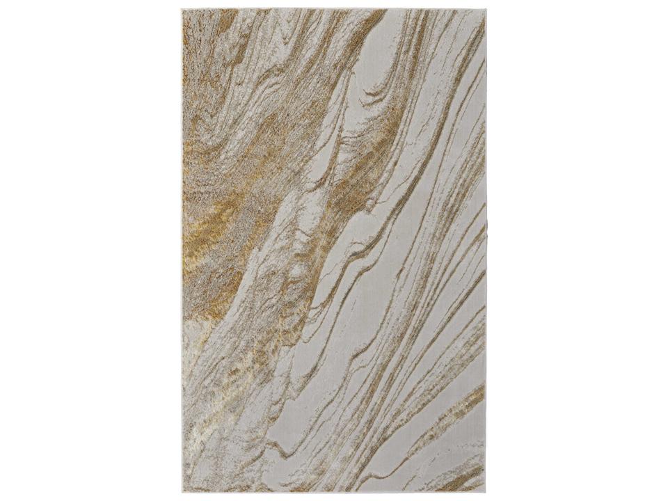 Feizy Aura Ivory Taupe Gold Abstract Area Rug