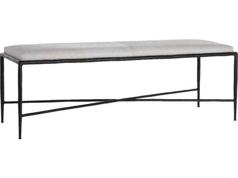 Devoe Natural Ivory Hide on Hair Accent Bench
