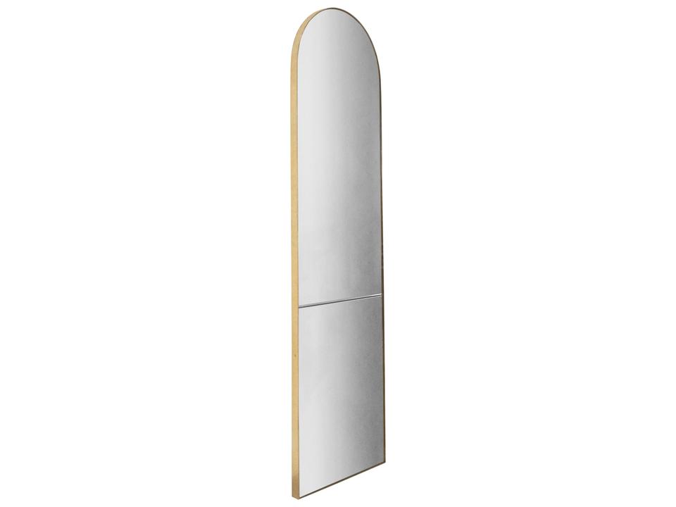 Teno Arched Antiqued Wall Mirror with Champagne Finish