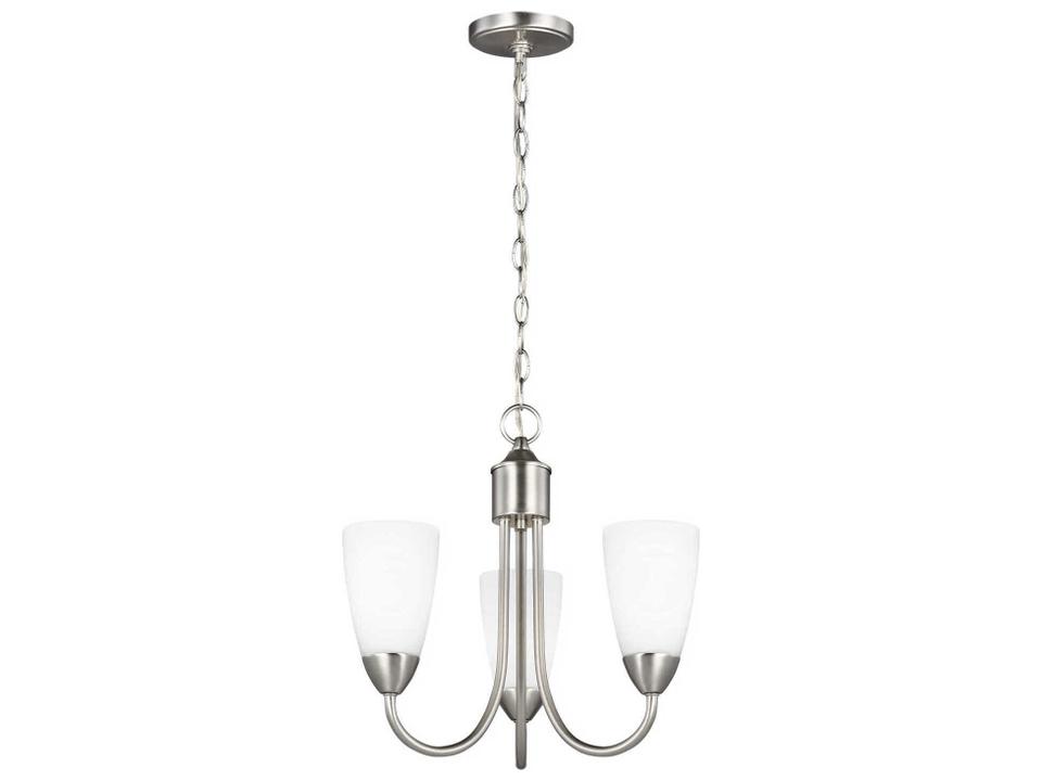 3-Light Seville Chandelier in Brushed Nickel