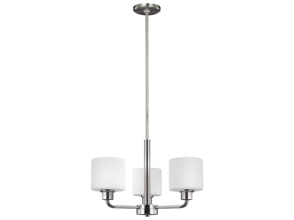 Canfield 3-Light Single Tier Chandelier in Brushed Nickel