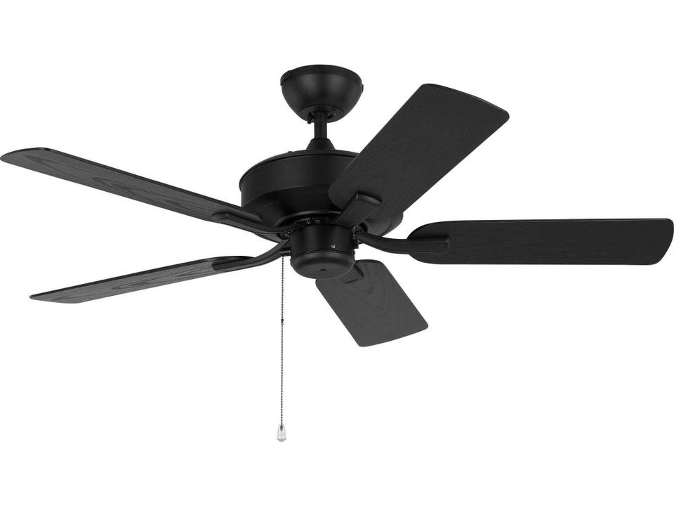 Linden 44-Inch 5-Blade Outdoor Ceiling Fan in Midnight Black
