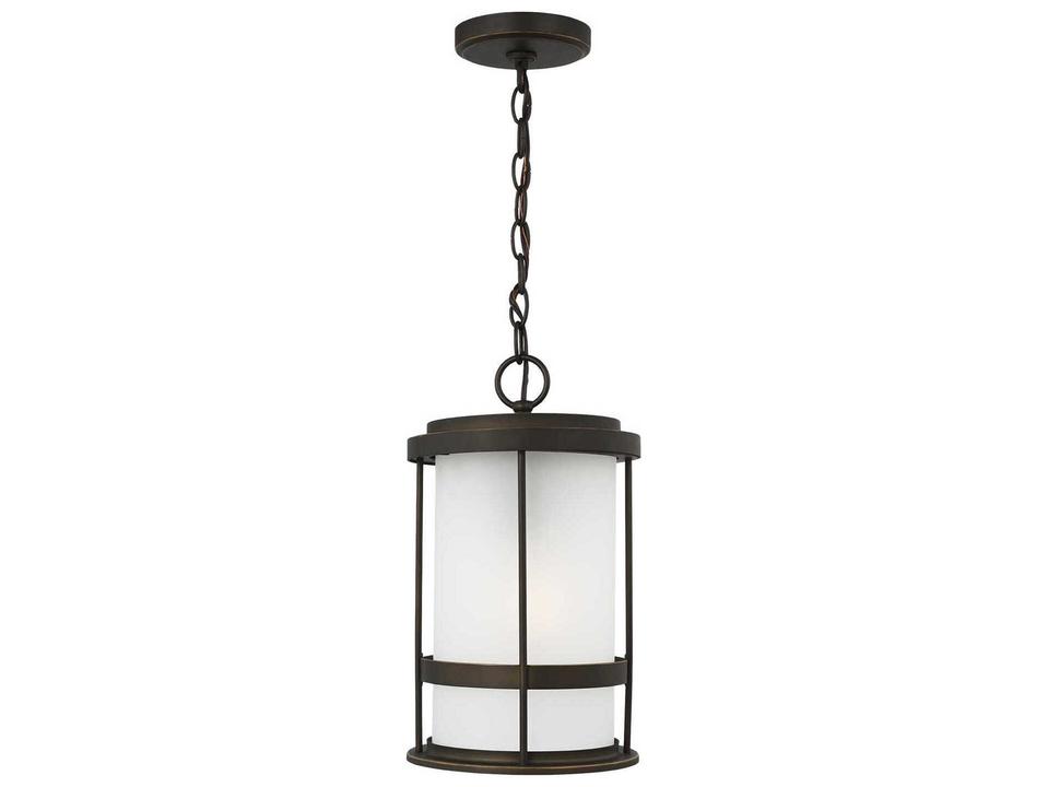 Wilburn 1-Light Outdoor Pendant in Antique Bronze