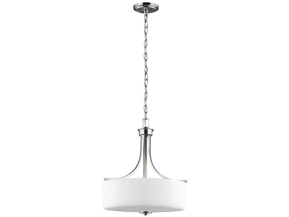 Canfield 3-Light Drum Pendant Light in Brushed Nickel