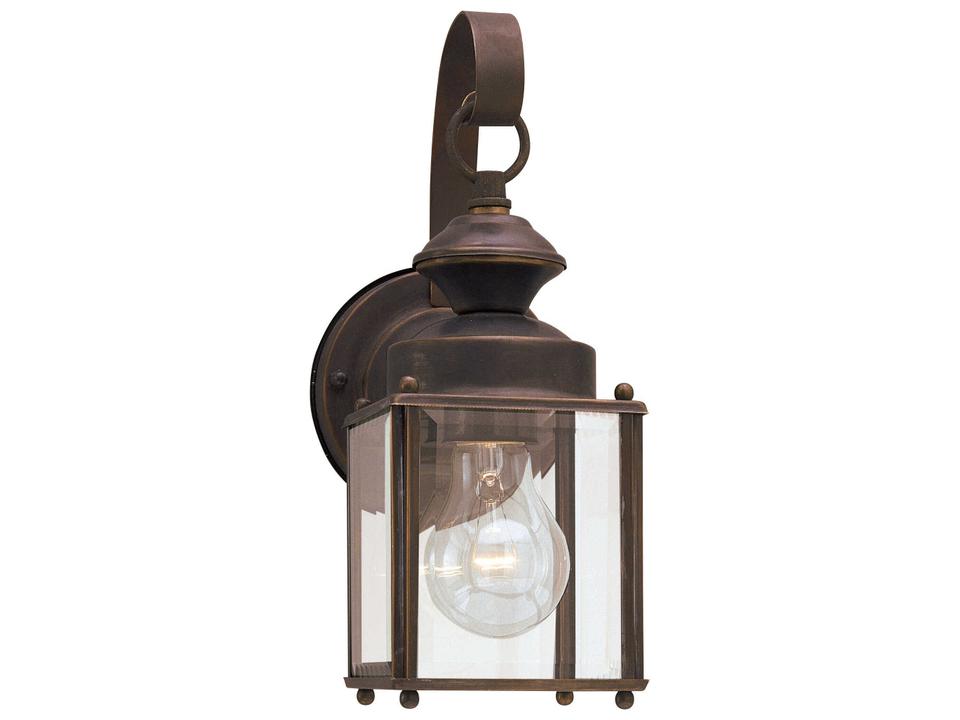Jamestowne 1-Light Outdoor Wall Lantern in Antique Bronze