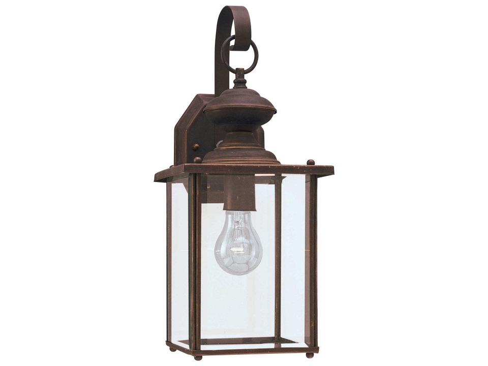Jamestowne 1-Light Outdoor Wall Sconce in Antique Bronze