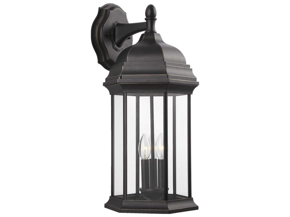 Sevier 3-Light Downlight Outdoor Wall Lantern in Antique Bronze