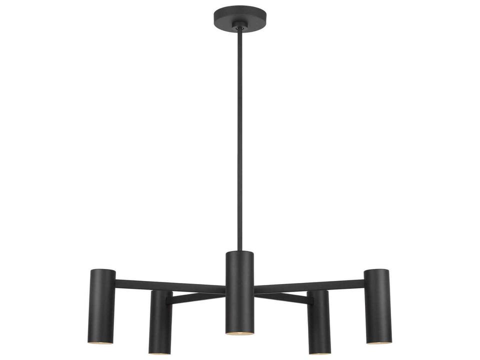 5-Light Zentro Chandelier in Midnight Black