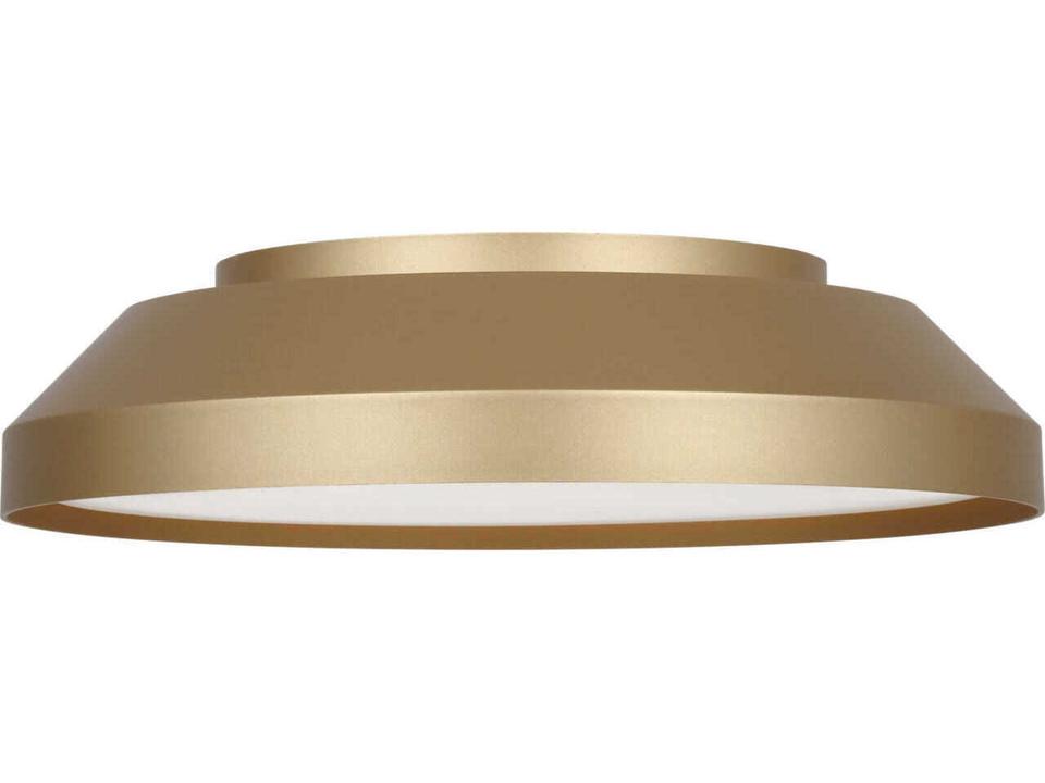 Nevado Modern LED Flush Mount in Satin Brass