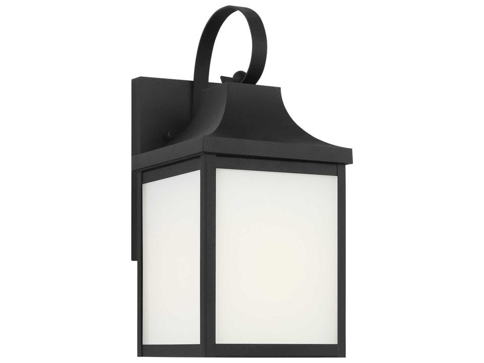 Saybrook 1-Light Outdoor Wall Lantern in Textured Black