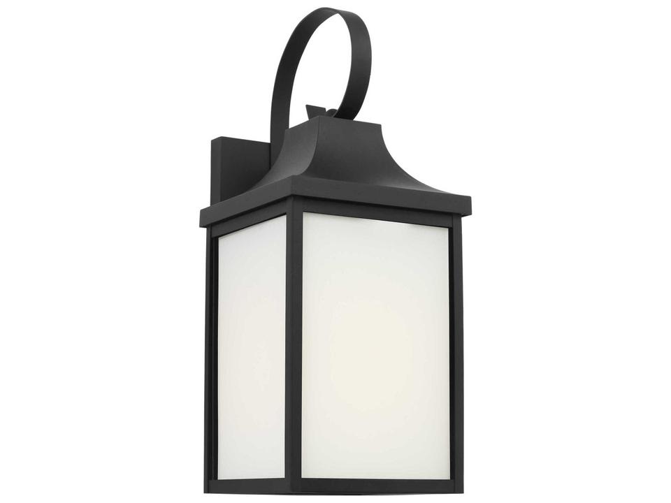 Saybrook 1-Light Outdoor Wall Lantern in Textured Black