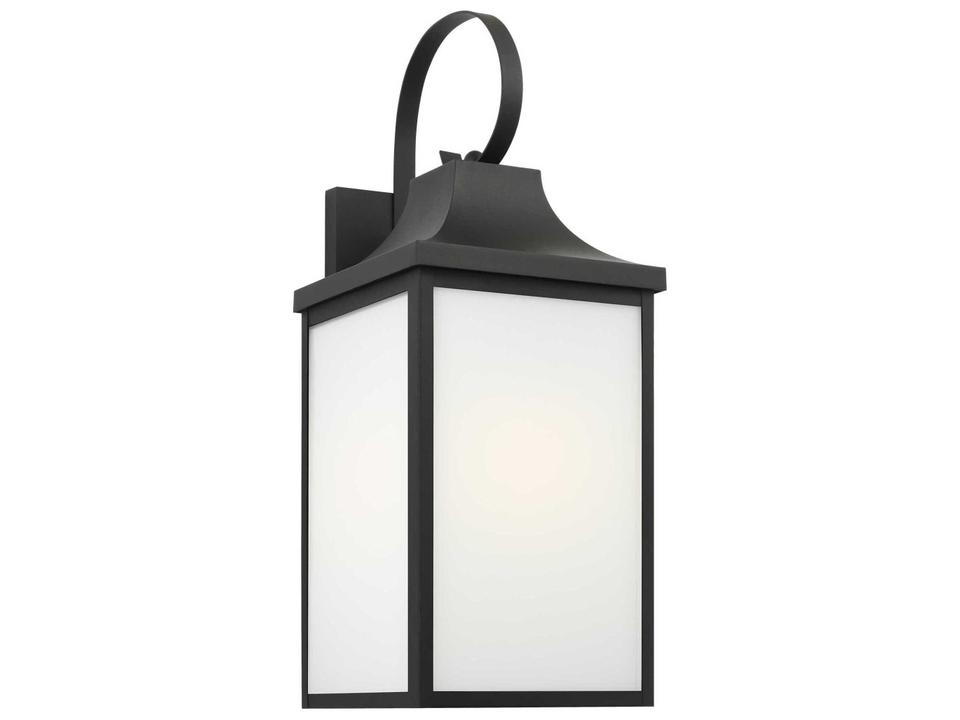 Saybrook 1-Light Outdoor Wall Lantern in Textured Black