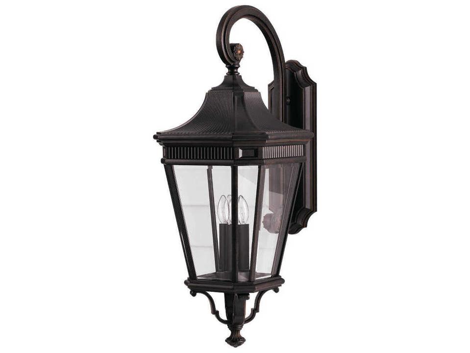 Cotswold Lane 3-Light Outdoor Wall Lantern in Grecian Bronze