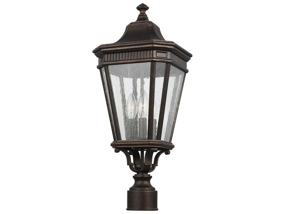 Cotswold Lane 3-Light Outdoor Post Light in Grecian Bronze
