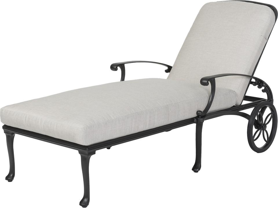 Michigan Cast Aluminum Outdoor Patio Chaise Lounge - Welded