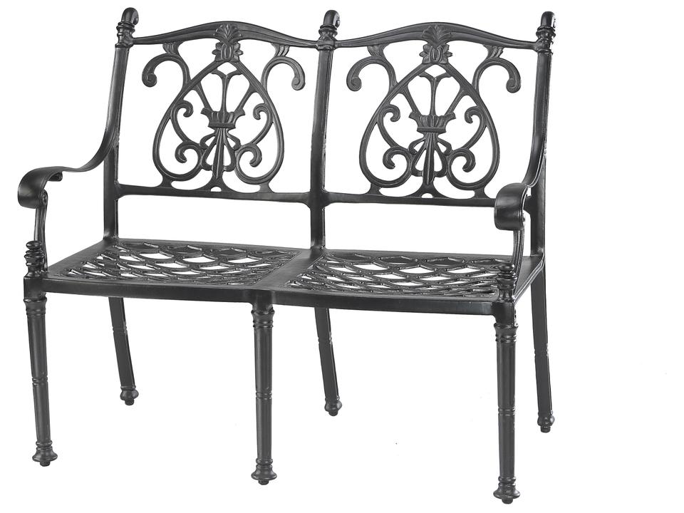 Florence 2-Person Cast Aluminum Outdoor Patio Bench