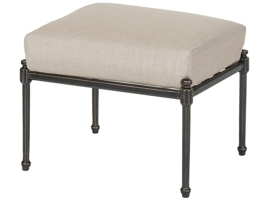 Morro Bay Cast Aluminum Outdoor Patio Ottoman - No Cushion