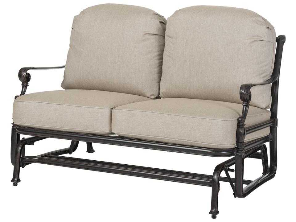 Grand Terrace Cast Aluminum Outdoor Patio Loveseat Glider