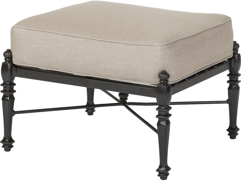 Grand Terrace Cast Aluminum Outdoor Ottoman