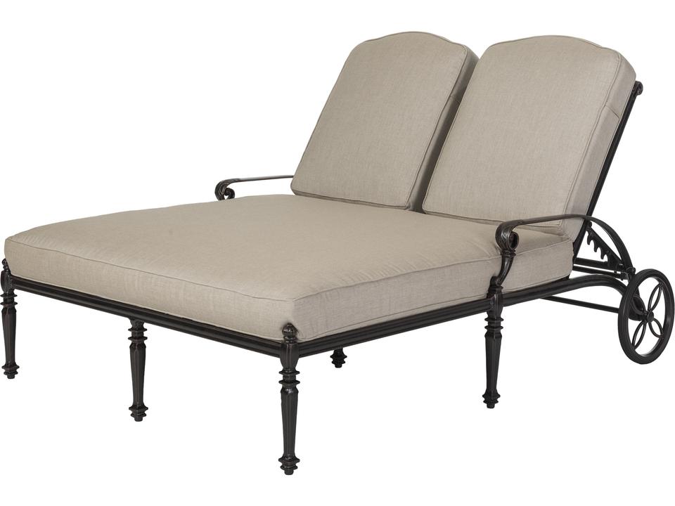 Grand Terrace Cast Aluminum Double Outdoor Chaise Lounge
