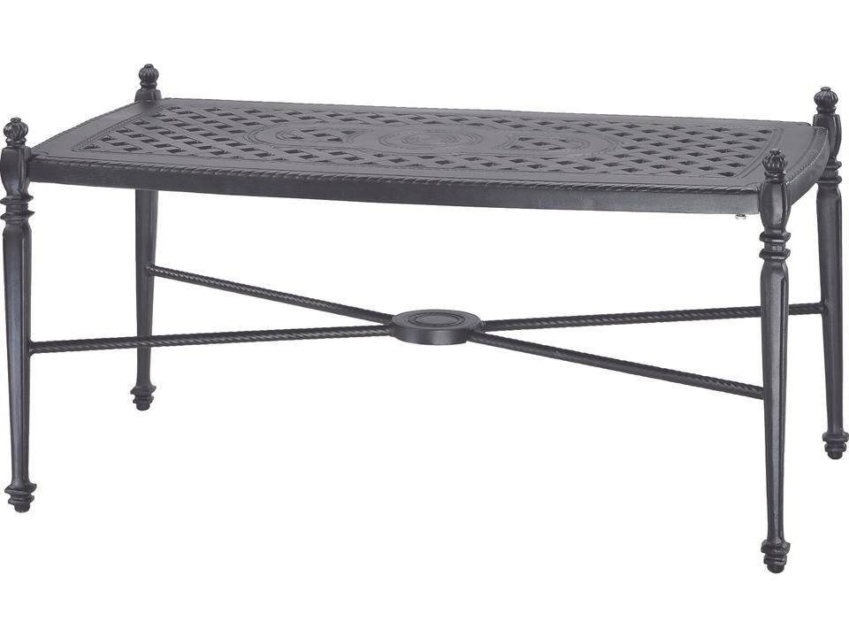 Grand Terrace Cast Aluminum Rectangular Coffee Table