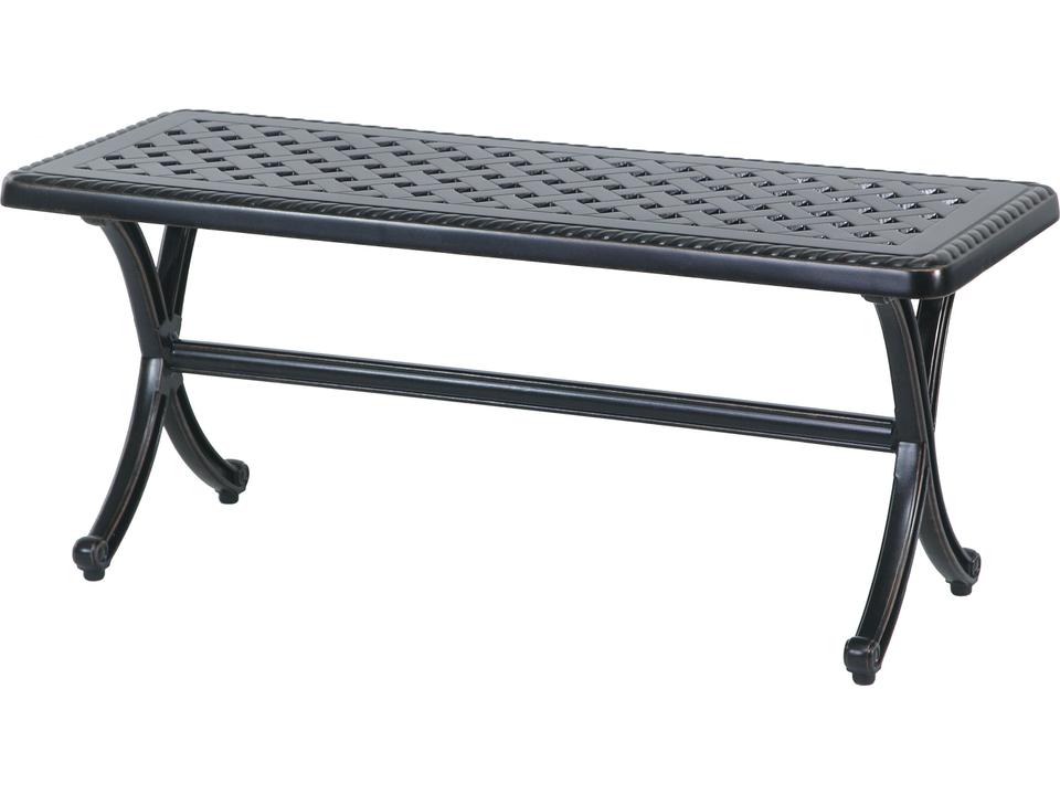 Grand Terrace Cast Aluminum Backless Patio Bench
