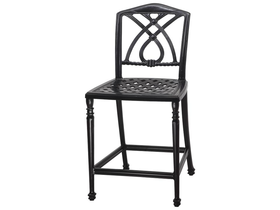 Terrace Stationary Outdoor Bar Stool without Arms in Cast Aluminum