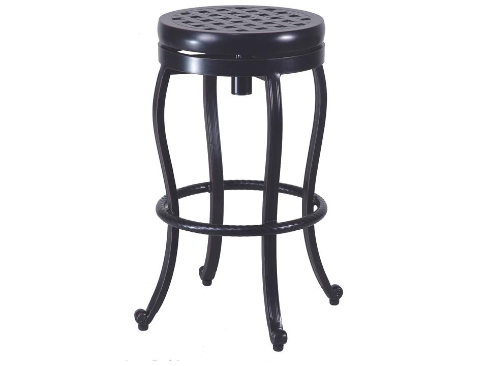 Cast Aluminum Backless Swivel Outdoor Patio Bar Stool