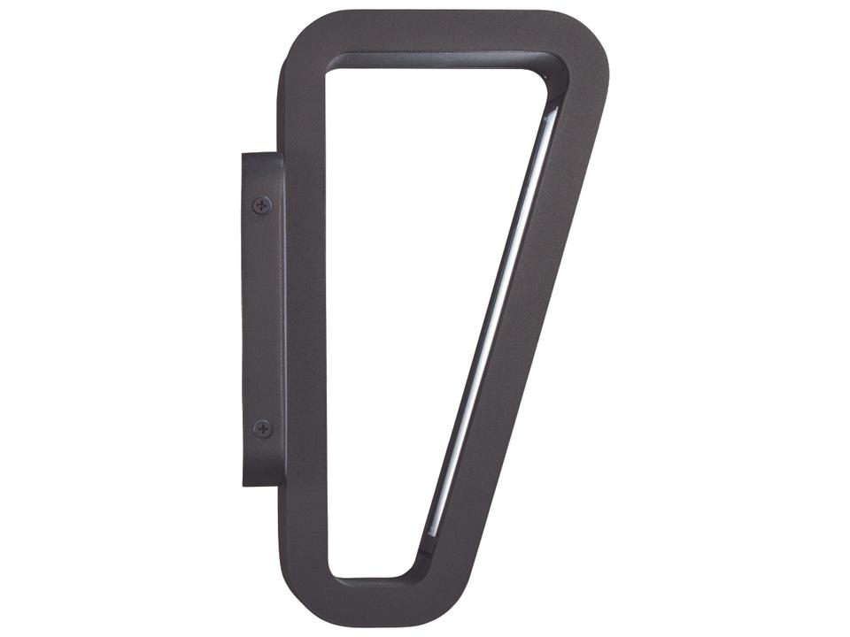 Pediment 1-Light LED Outdoor Wall Sconce in Black