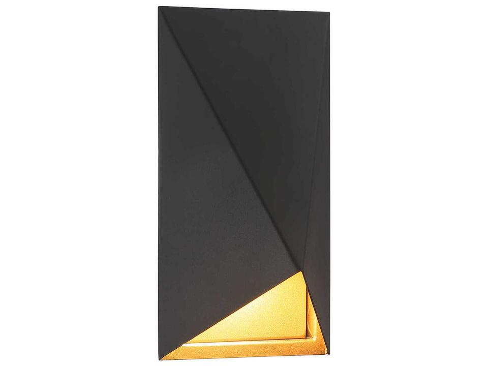 Peekaboo 1-Light Outdoor Wall Light in Sand Coal with Sand Gold