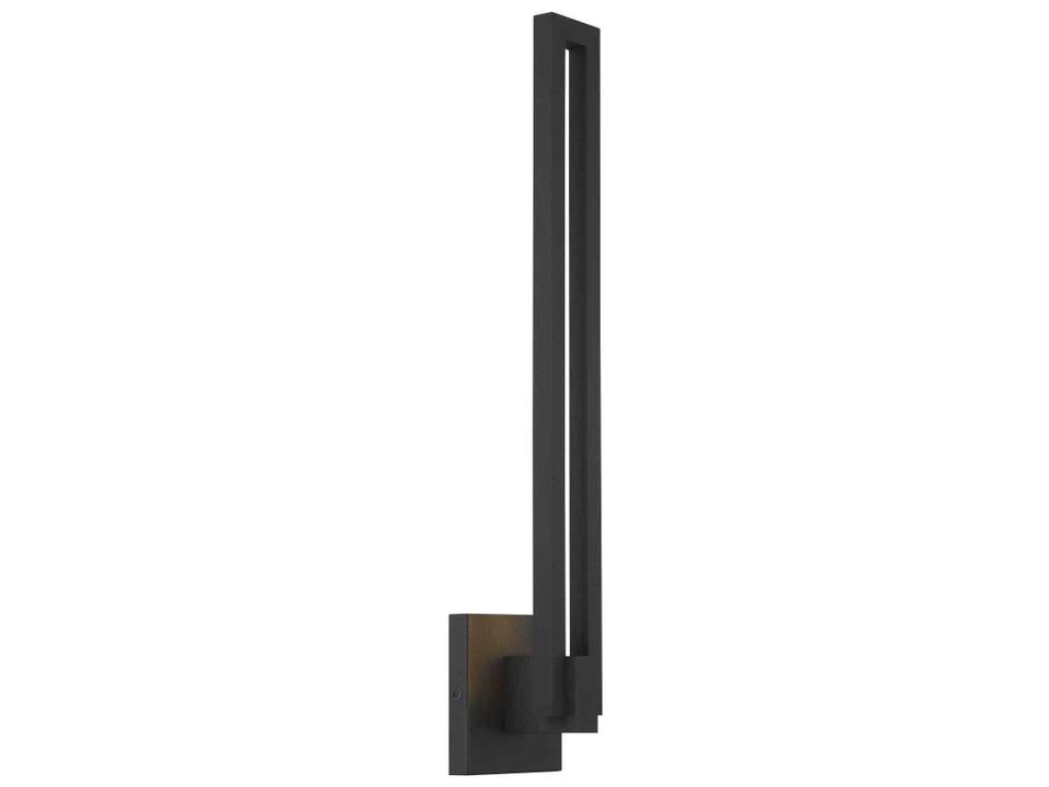 Music 1-Light Outdoor LED Wall Sconce in Sand Coal