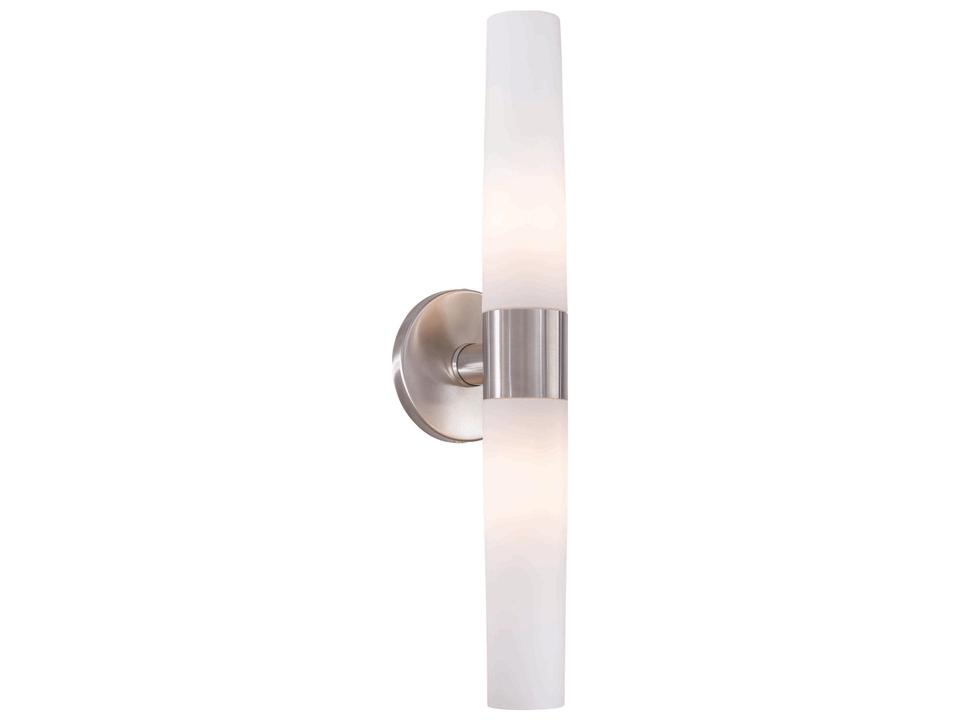 Saber Two Light Bath Vanity in Brushed Stainless Steel