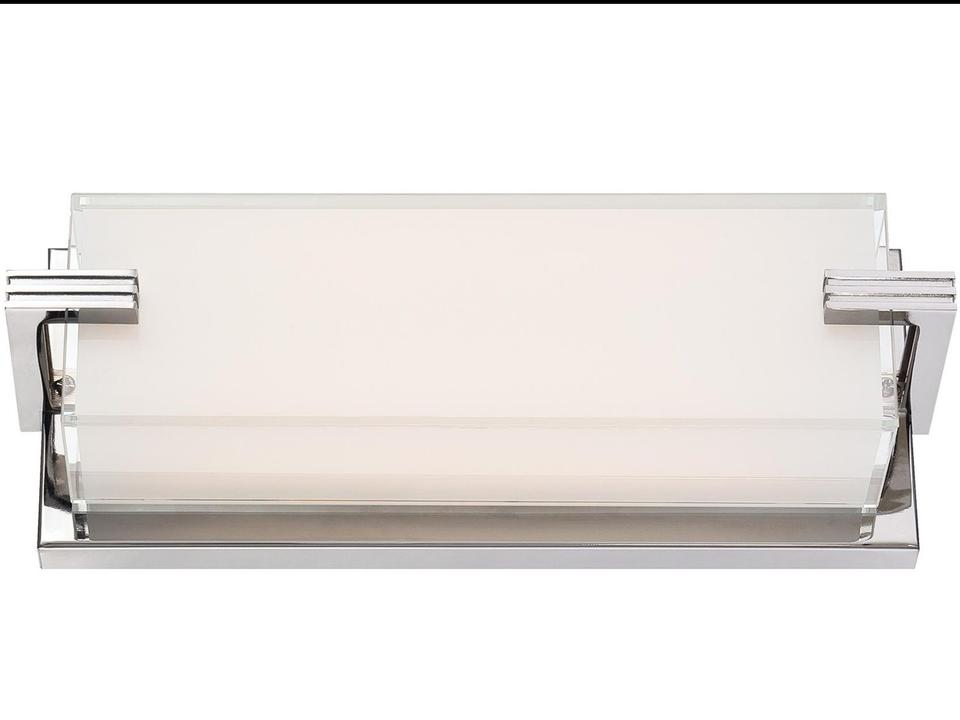 Cubism 1-Light Chrome Glass LED Wall Sconce