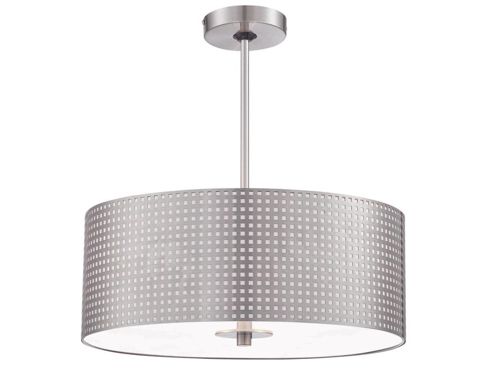Grid Pendant Light Brushed Nickel Contemporary