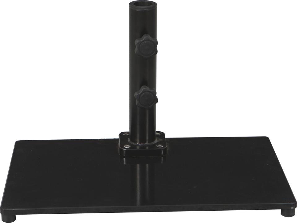 40-Pound Steel Rectangular Umbrella Plate Base in Black