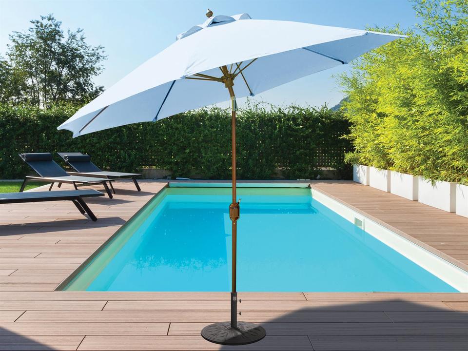 9 Foot Octagon Aluminum Auto Tilt Market Umbrella