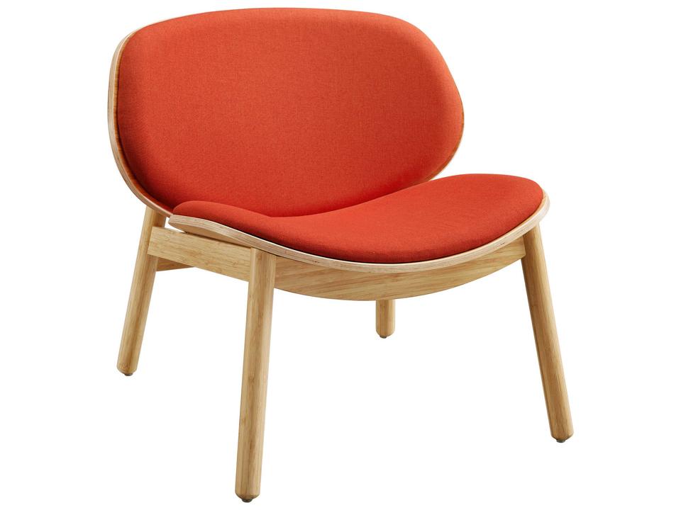 Danica Accent Chair in Wheat Bamboo with Brown Upholstery
