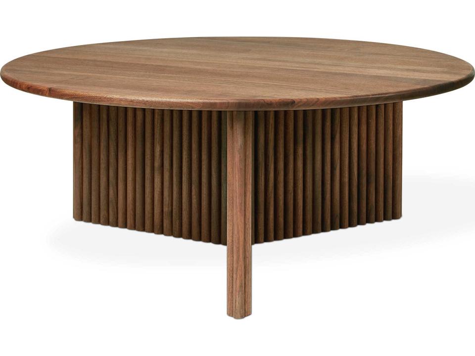 Odeon Round Walnut Coffee Table