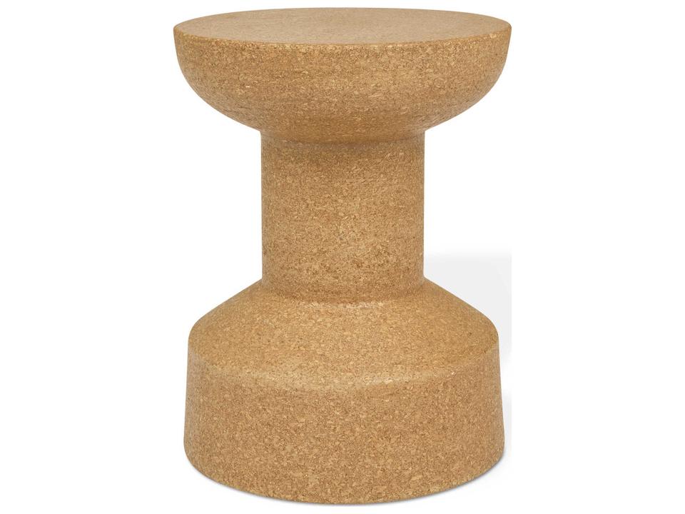 Trophy Round Wood Cork Honey End Table