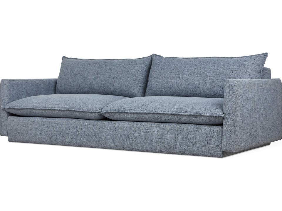 Sola Maberly Storm Blue Upholstered 3-Seat Sofa