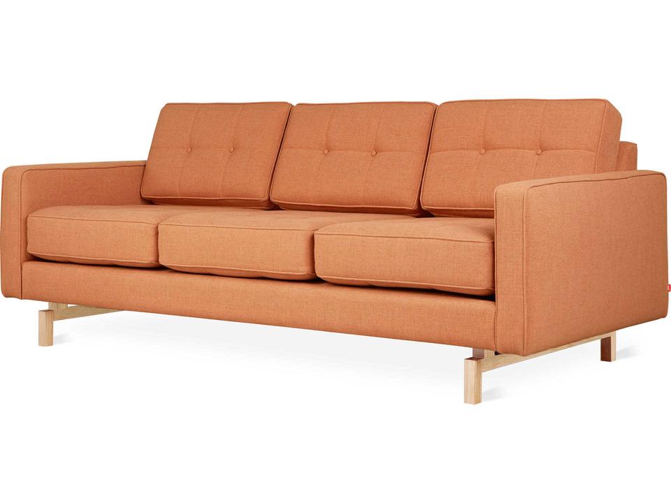 Jane 2 3-Seat Upholstered Sofa in Caledon Sedona Orange