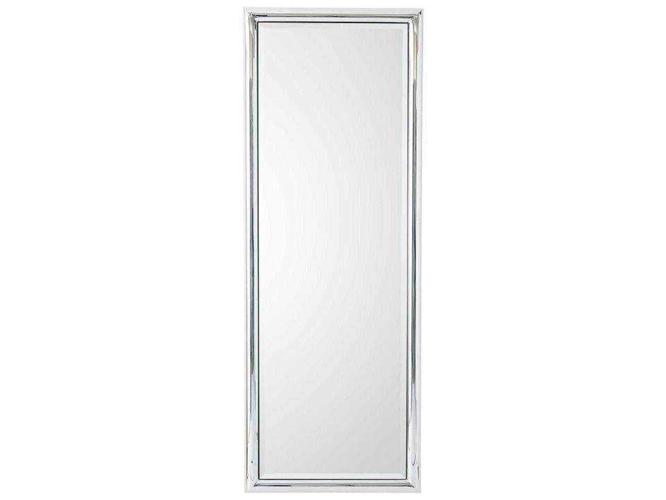 Bennett Polished Nickel Rectangular Floor Mirror with Beveled Edge