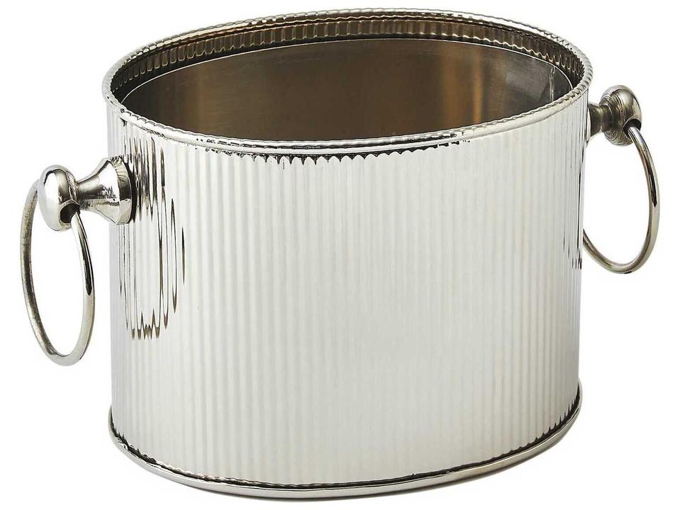 Winston Nickel Small Ice Bucket with Fluted Design
